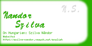 nandor szilva business card